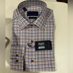 NWT David Donahue Fusion Performance Button Up Shirt